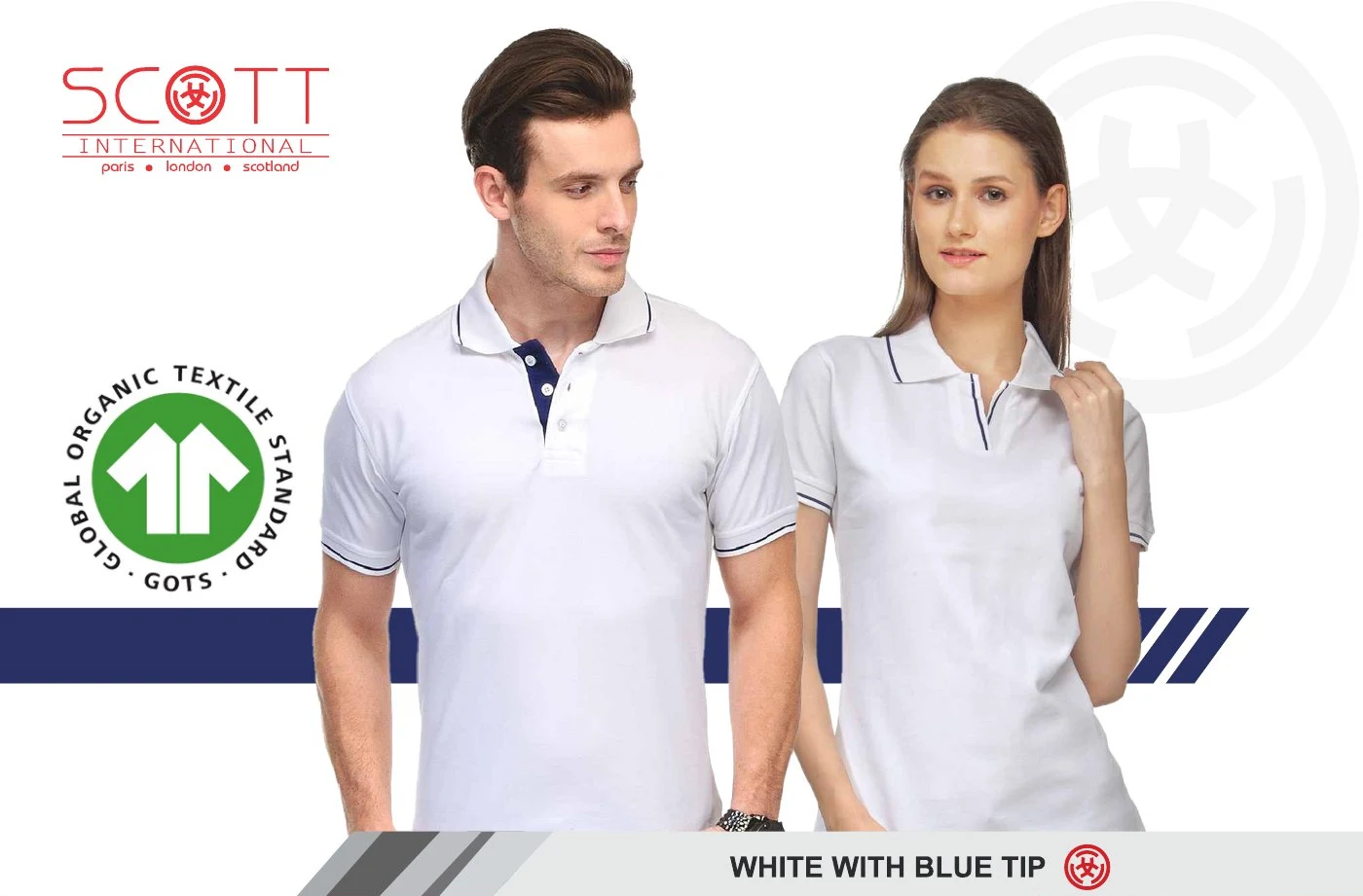 Scott Polo SP-10 - White with Blue Tip