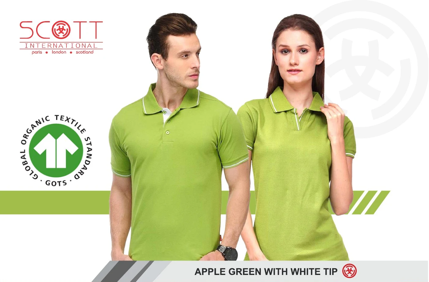 Scott Polo SP-15 - Apple Green with White Tip