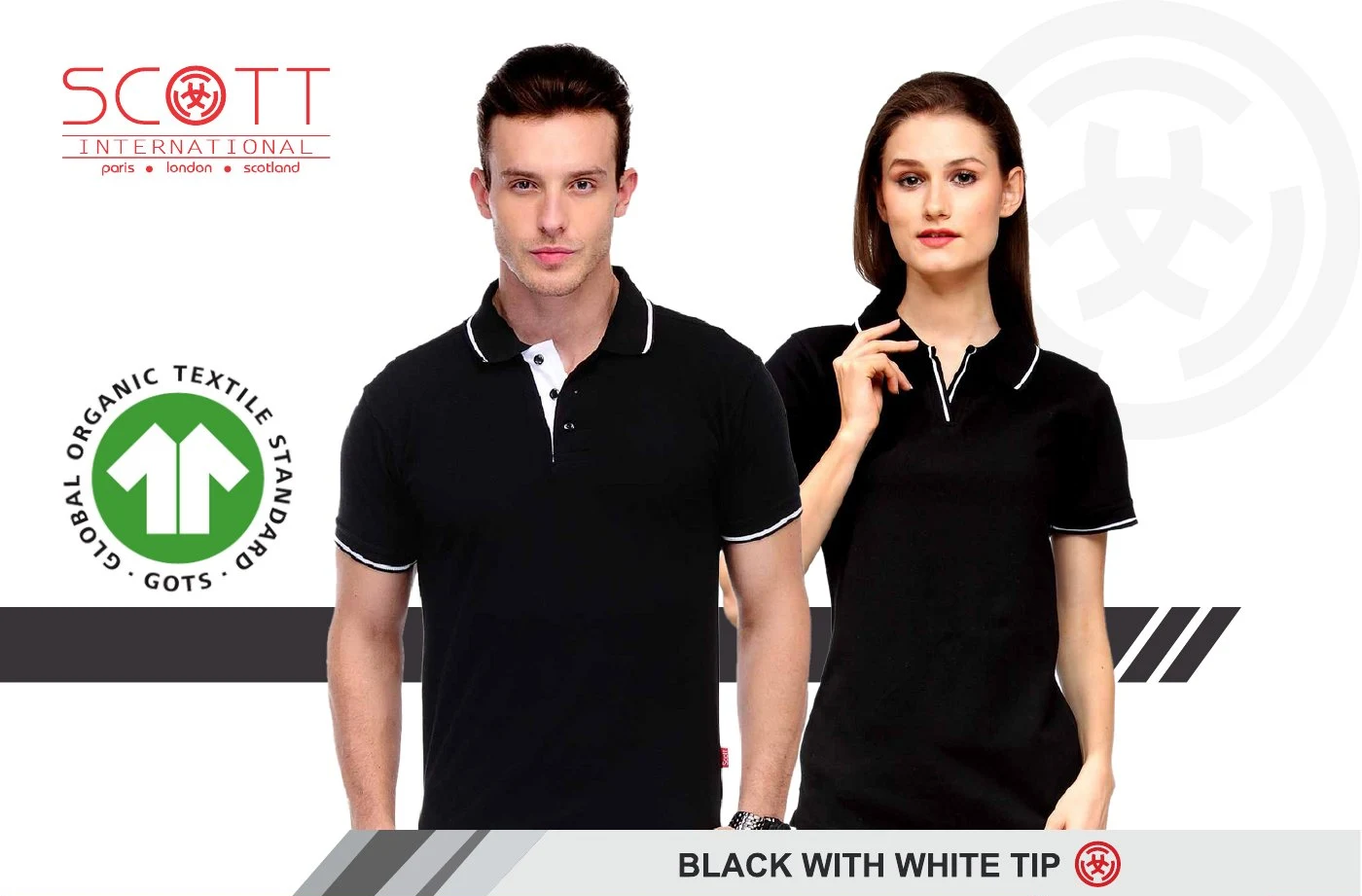 Scott Polo SP-18 - Black with White Tip