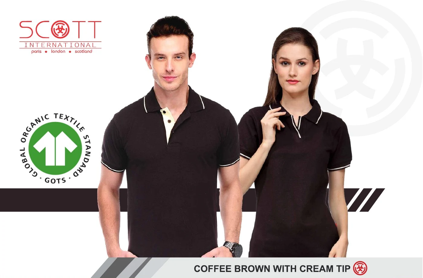 Scott Polo SP-21 - Coffee Brown with Cream Tip