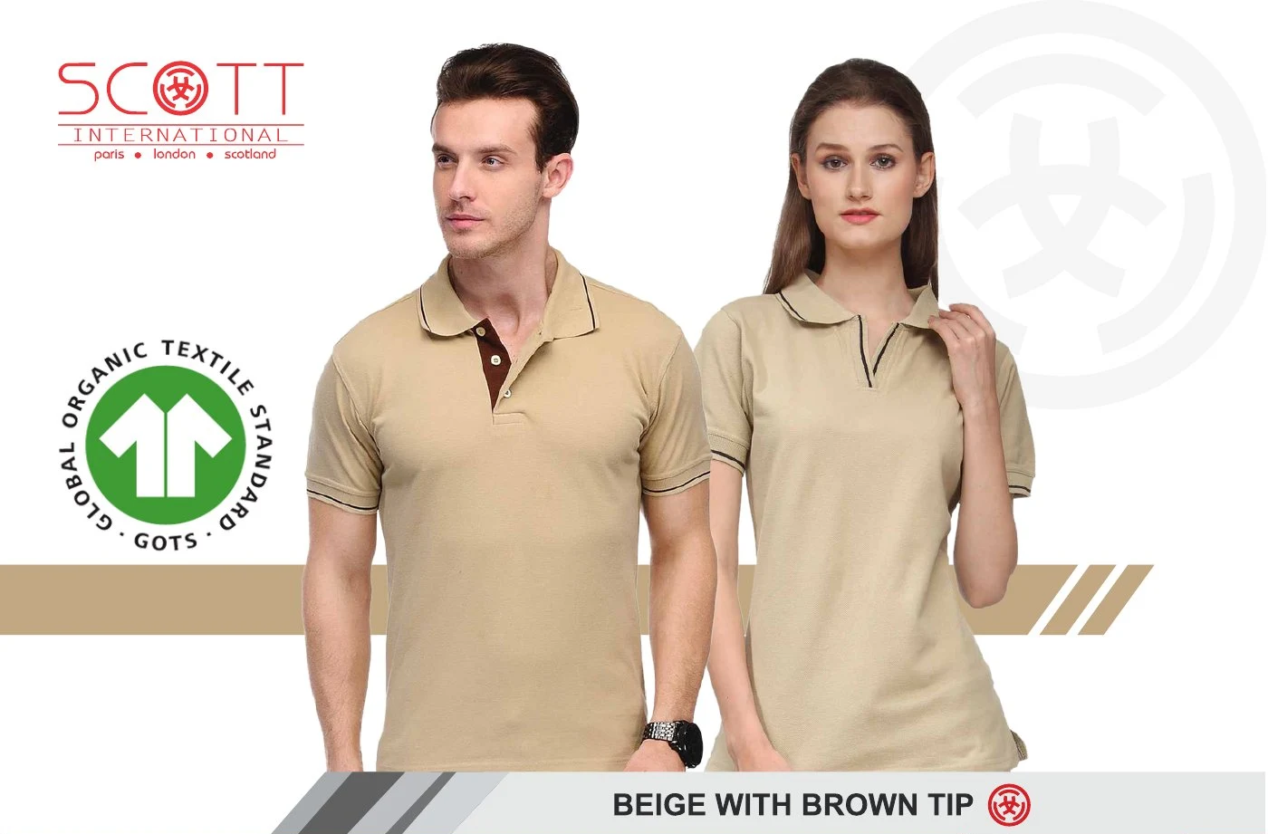 Scott Polo SP-23 - Beige with Brown Tip