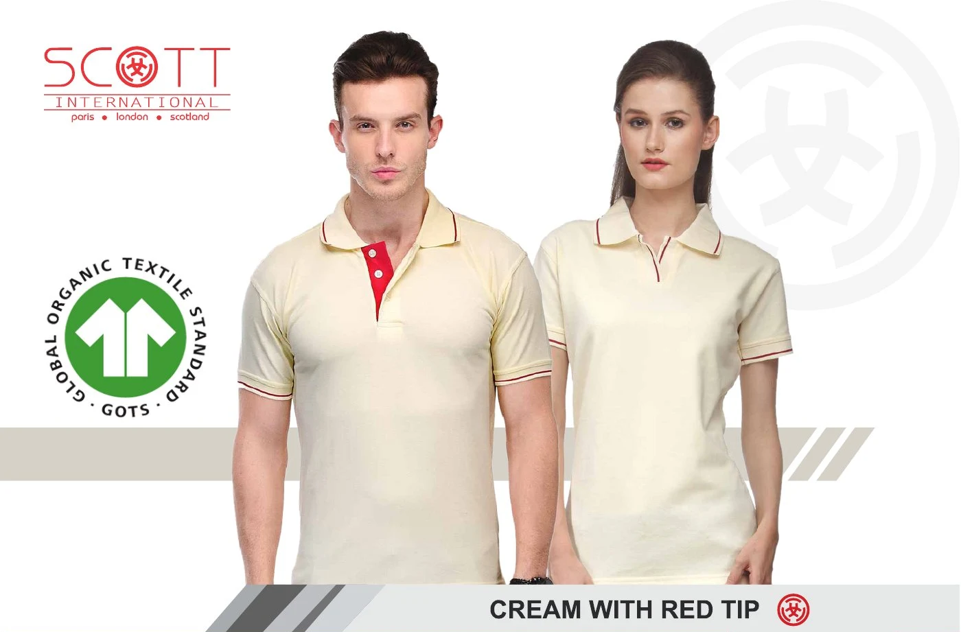 Scott Polo SP-25 - Cream with Red Tip