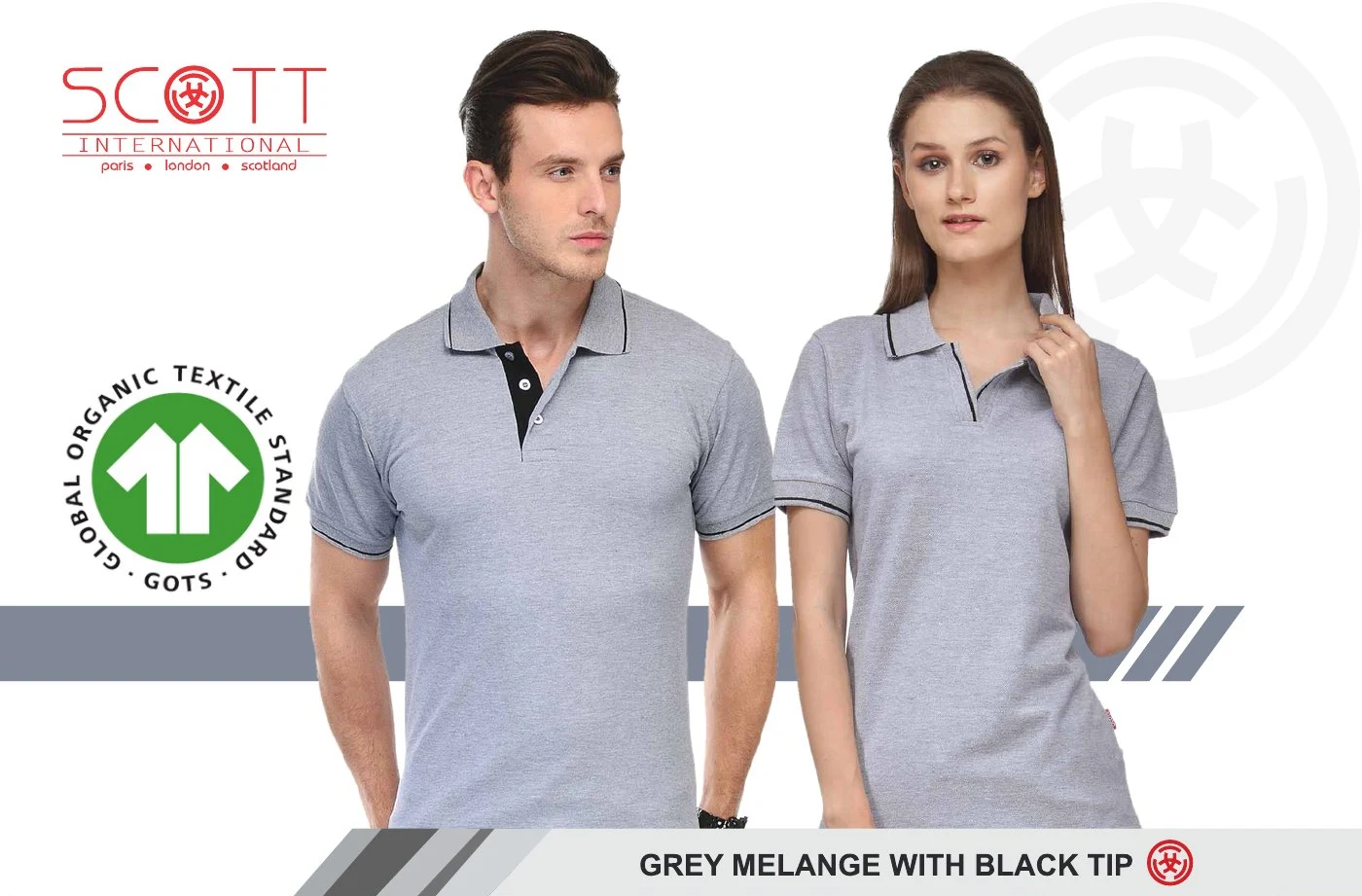 Scott Polo SP-4 - Grey Melange with Black Tip