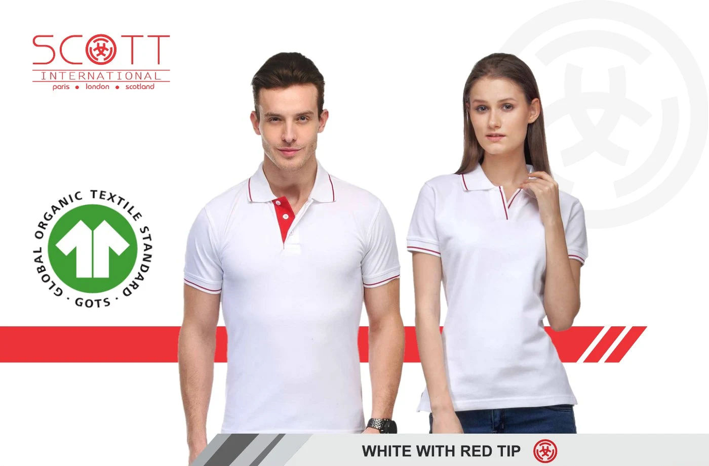 Scott Polo SP-5 - White with Red Tip