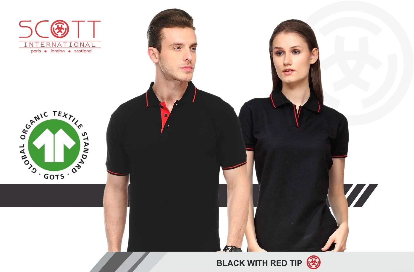 Scott Polo SP-7 - Black with Red Tip