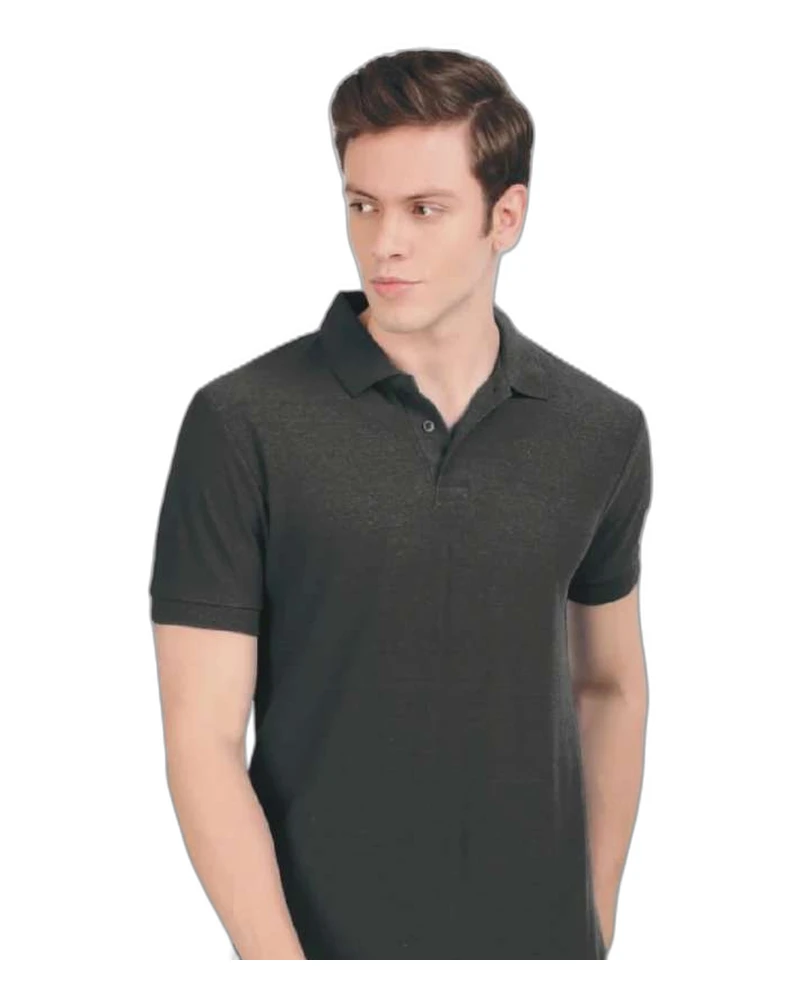 DE Solid Polo - Charcoal Grey