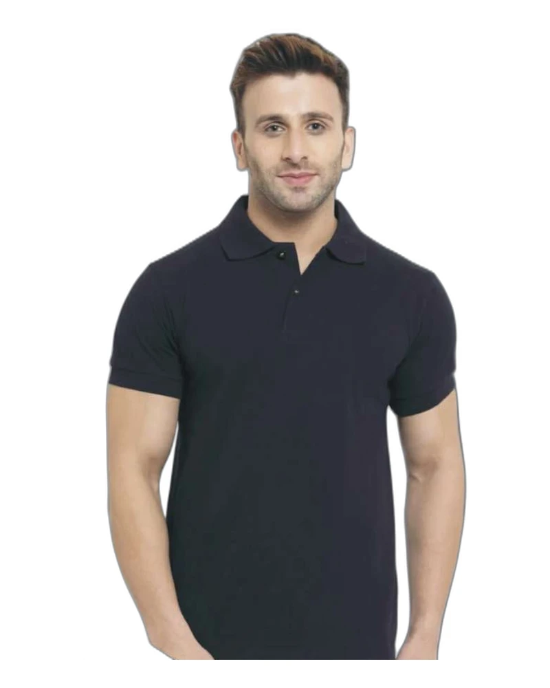 DE Solid Polo - Navy Blue