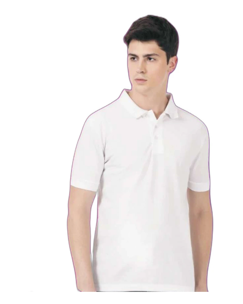 DE Solid Polo - White